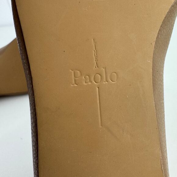 LINEA PAOLO MABEL POINTED TOE LOAFER WITH GOLD CHAIN IN TAN NWOB WOMEN'S 6.5M - Picture 11 of 12